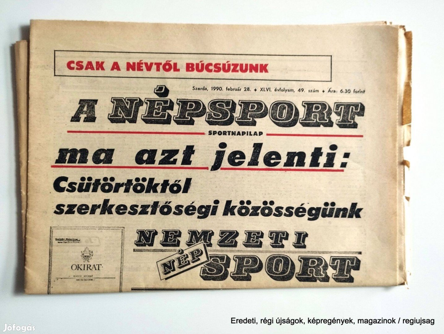 1990 február 28 / A Népsport / Újság - Magyar / Ssz.: 26677