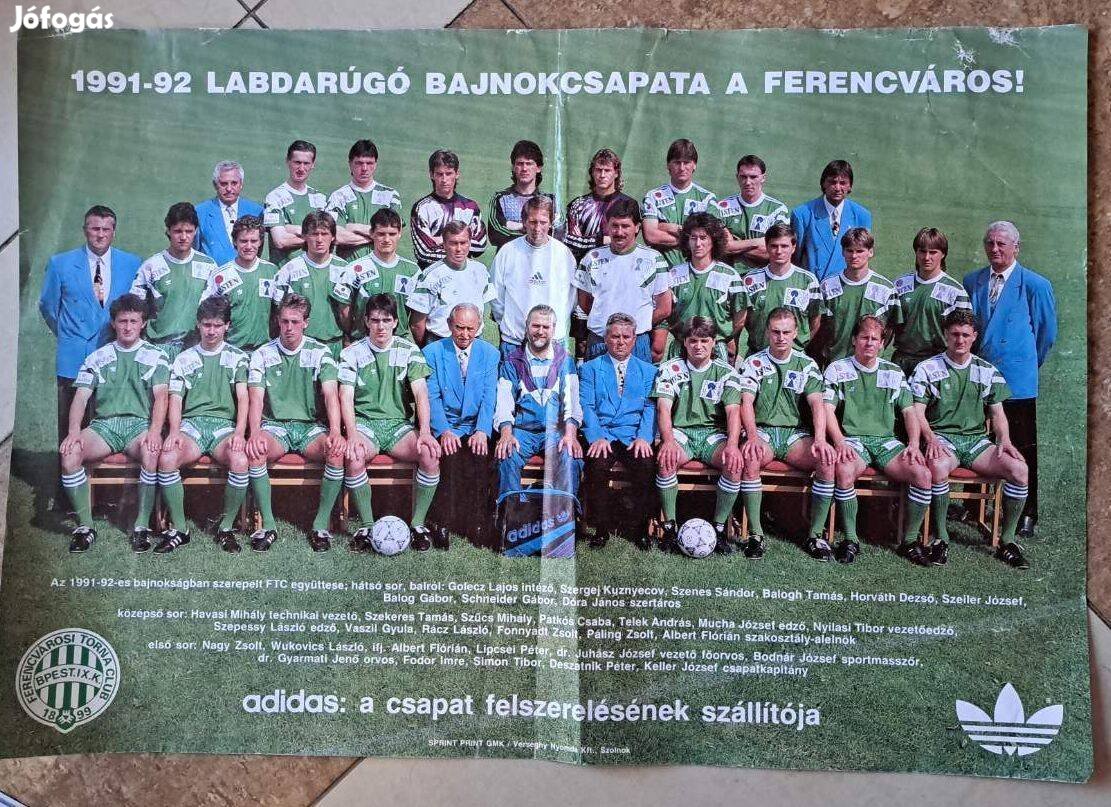 1991-1992 A Ferencváros 1992-1993. évi labdarúgó csapata, / plakát