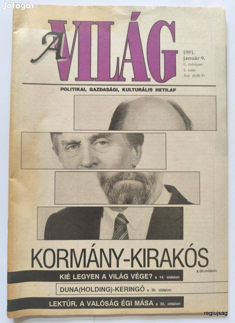 1991 január 9 / A Világ / Újság - Magyar / Ssz.: 27867