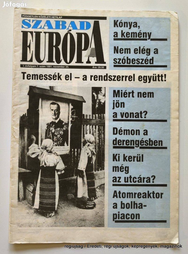 1991 november 25 / Szabad Európa / Újság - Magyar / Ssz.: 29044