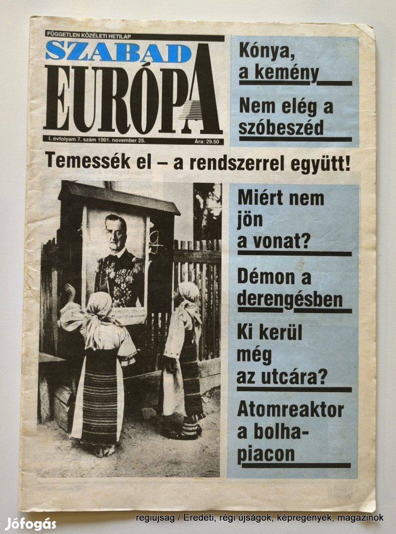 1991 november 25 / Szabad Európa / Újság - Magyar / Ssz.: 29044