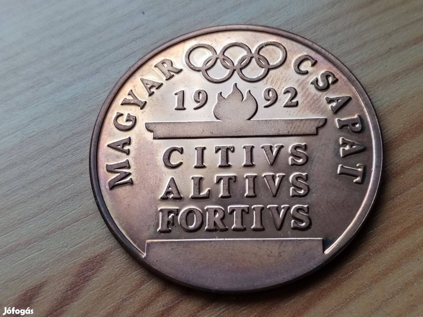 1992-es Vívó bronz emlékérem Barcelonai Olimpia Magyar Csa