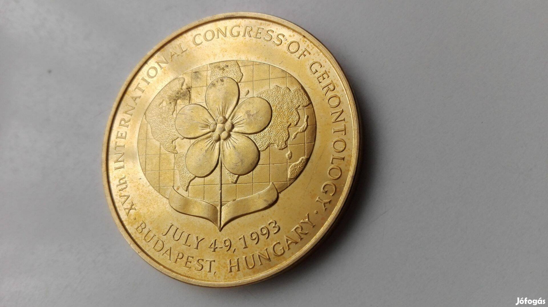 1993-as aranyozót emlékérem Budapesti Gerontológus