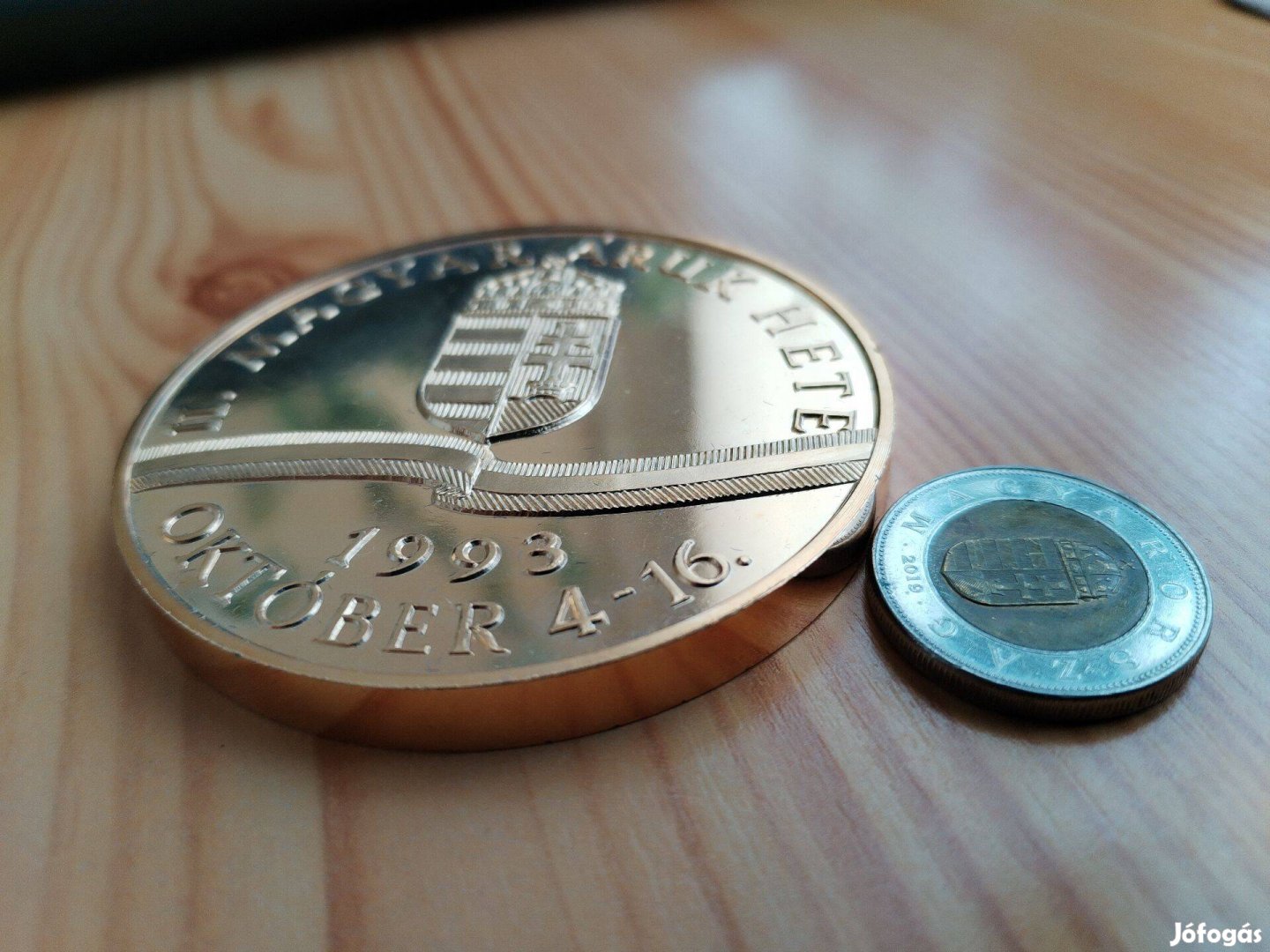 1993-as aranyozott emlékérem Magyar Áruk Hete Centrumáruháza