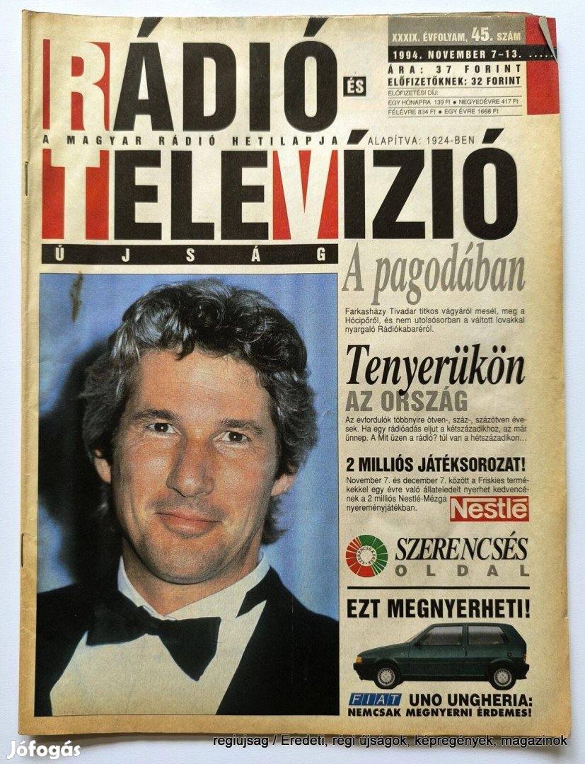 1994 november 7 - 13 / Rádió Televizió Újság / Újság - Magyar