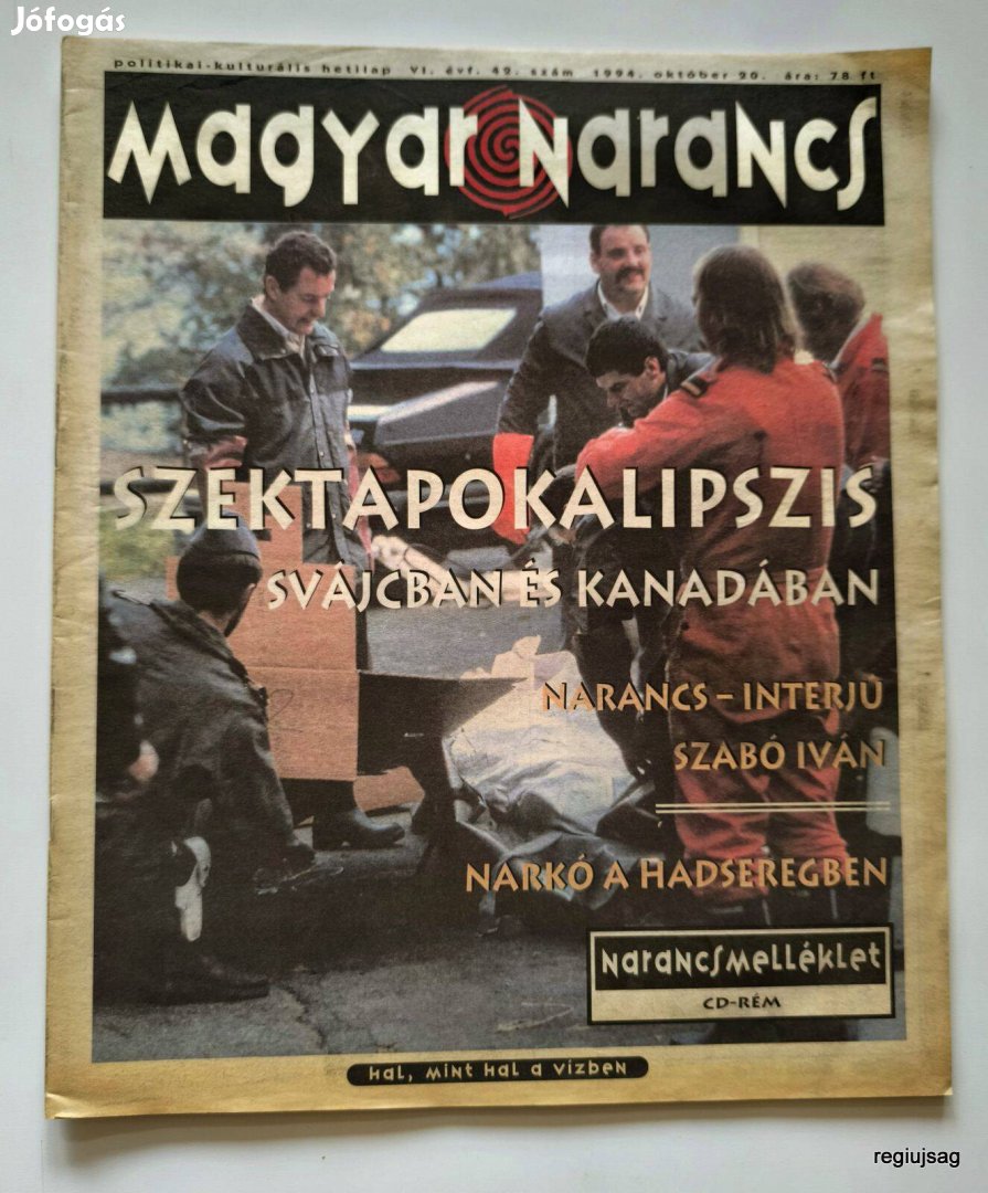 1994 október 20 / Magyar Narancs / Újság - Magyar / Ssz.: 27915