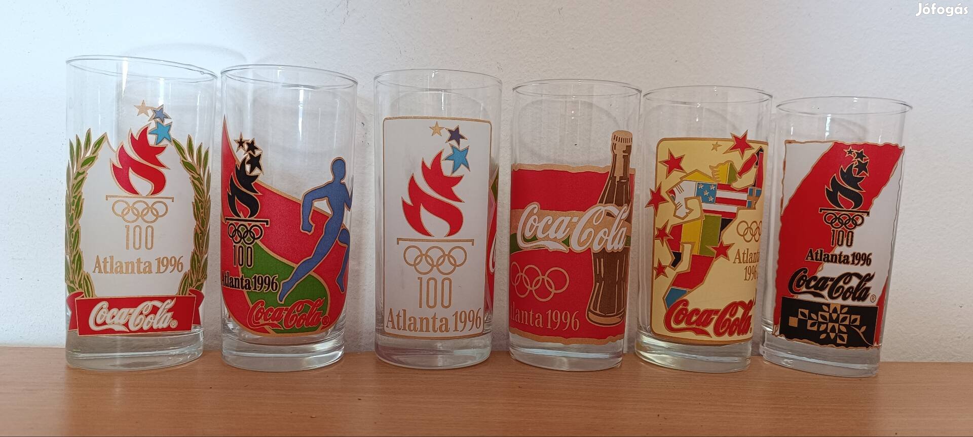 1996-os atlantai olimpiára kiadott Coca colás pohár készlet