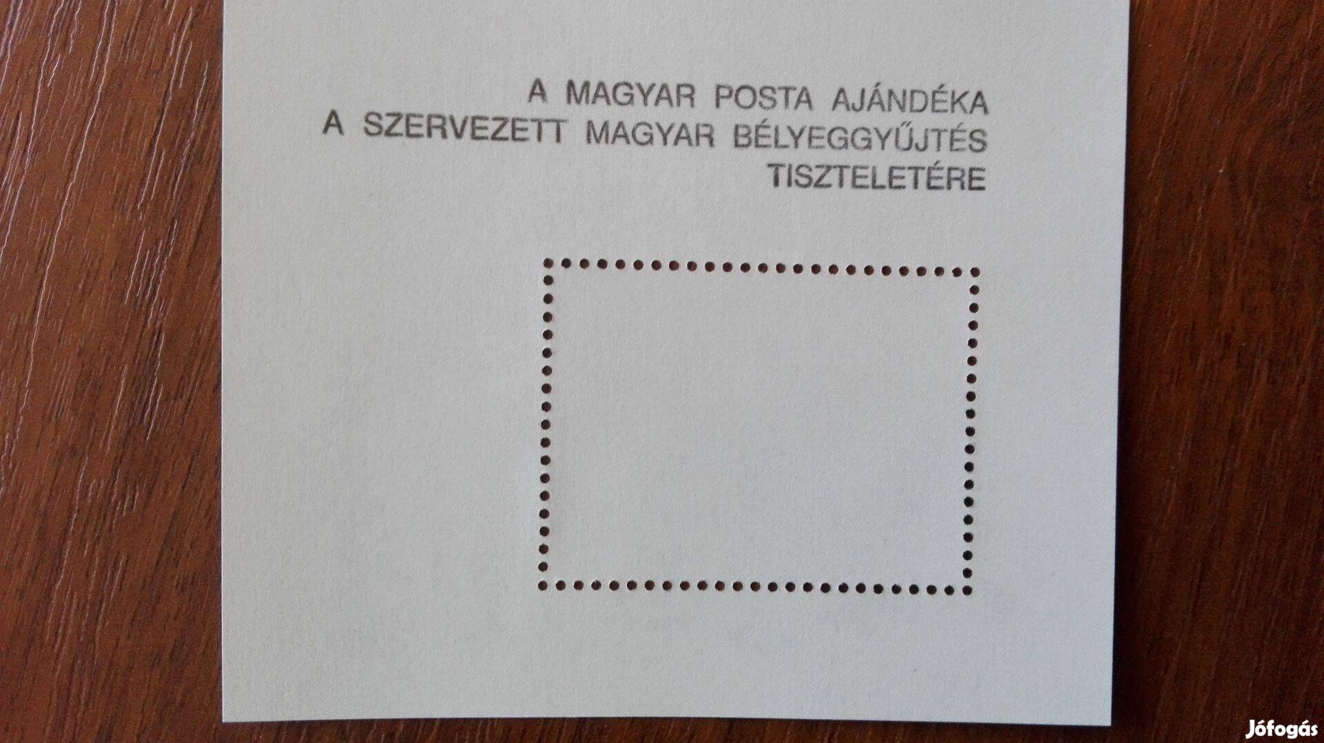 1997-es Blokk bélyeg ritka hátlapi felül nyomattal