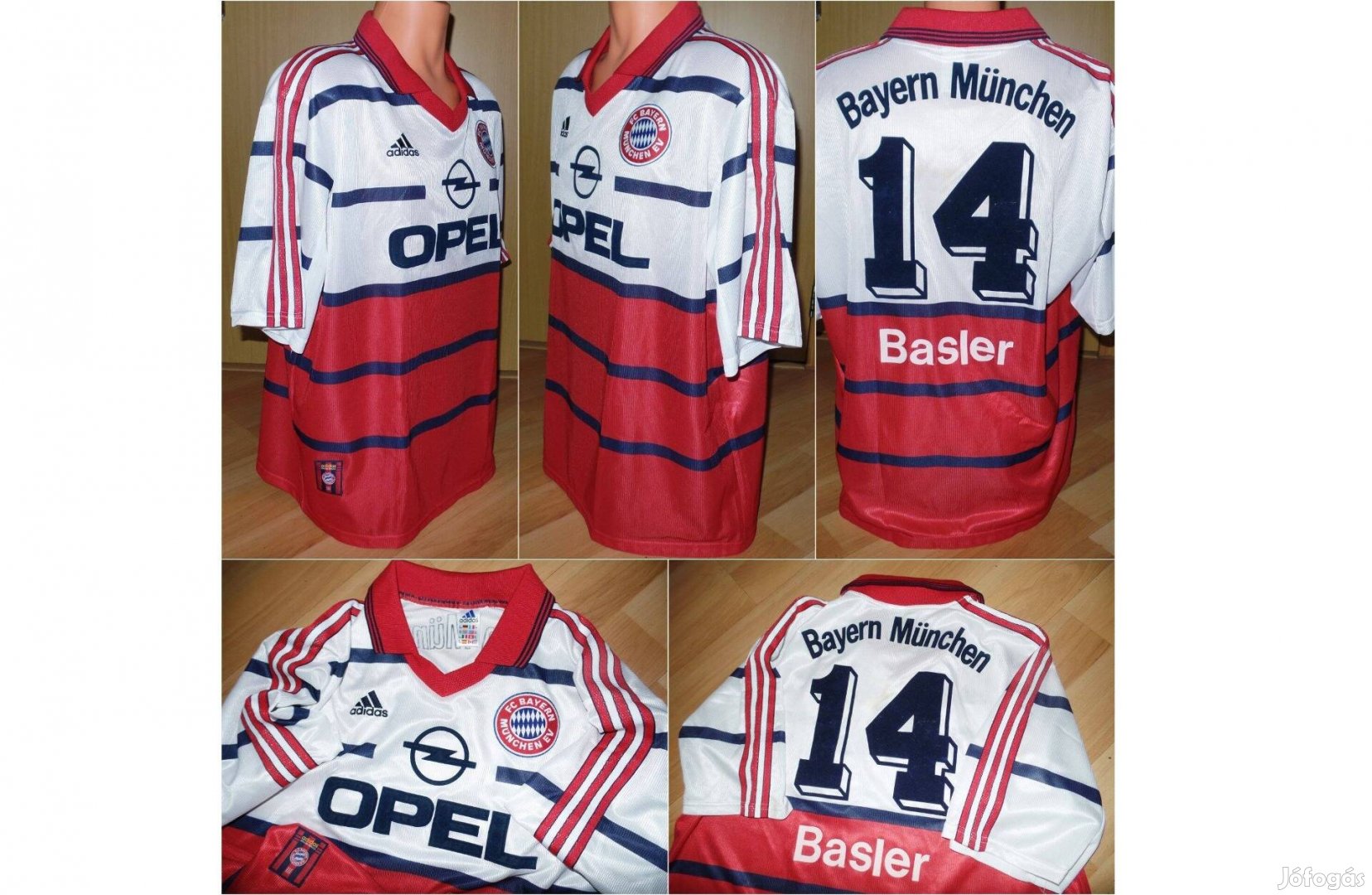 1998-as Adidas FC Bayern München #14 Mario Basler mez