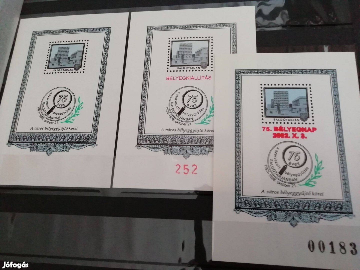 1998-as Bélyegkiállítás Salgótarjáni Bélyegnap emlékív