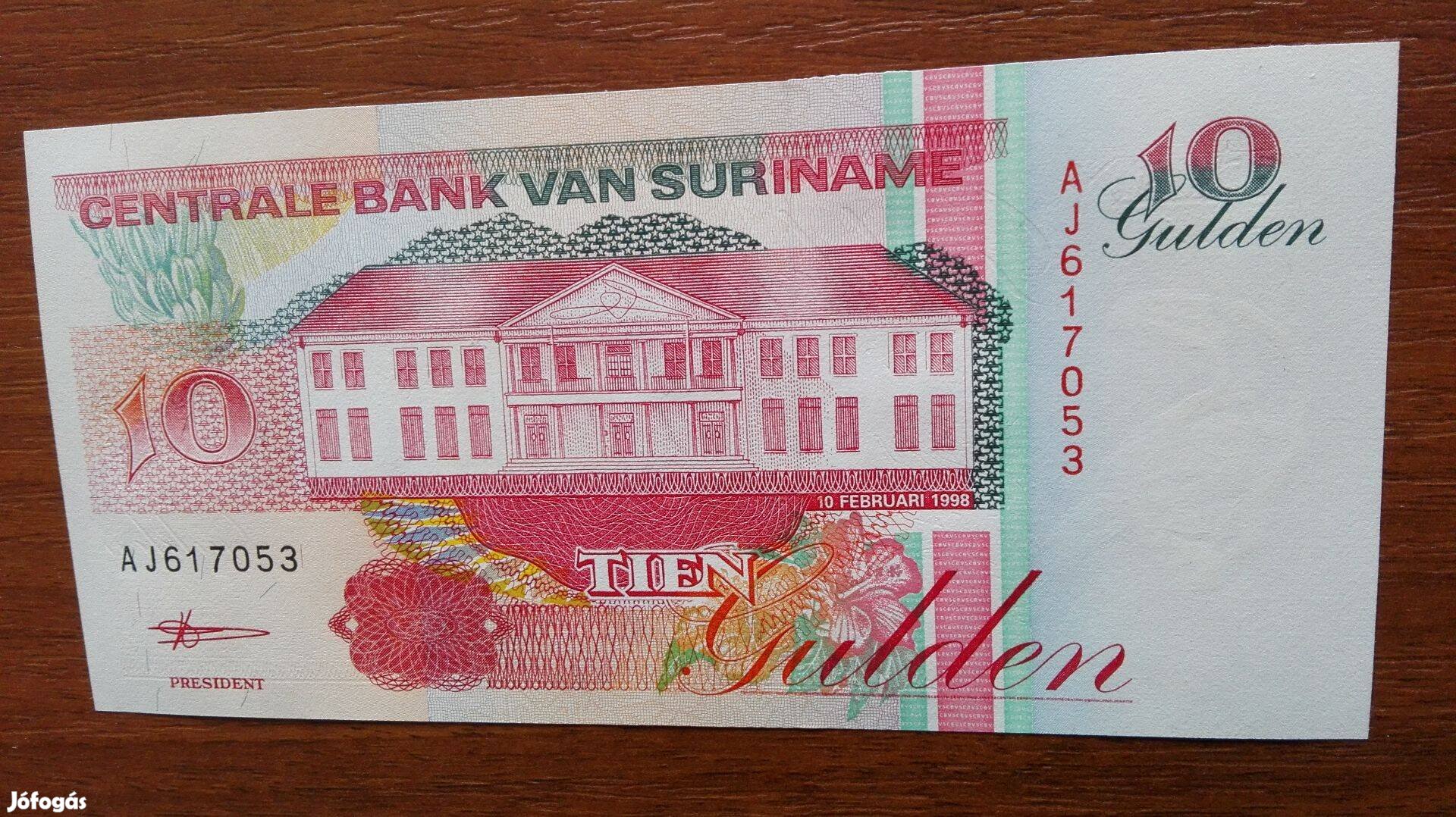 1998-as Suriname 10 Gulden papírpénz