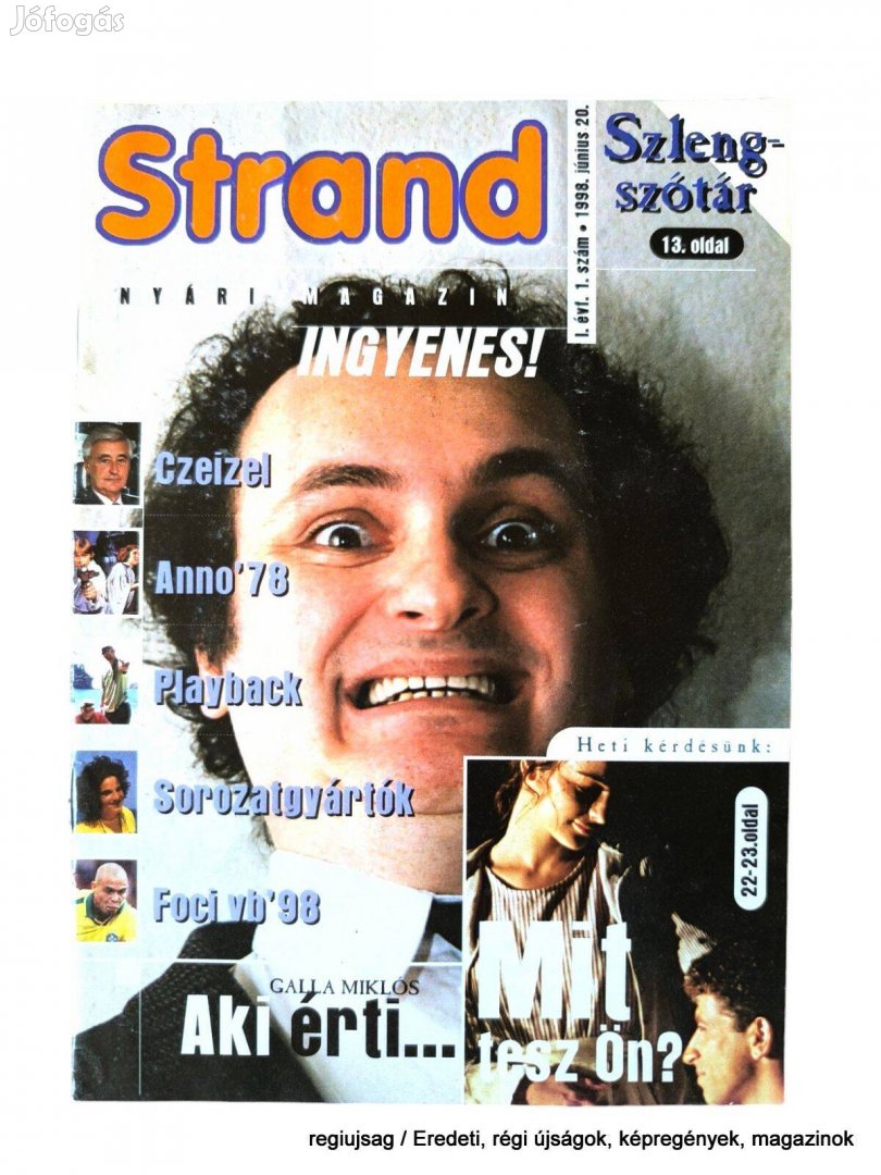 1998 június 20 / Strand #1 / Eredeti, régi újságok Ssz.: 29392