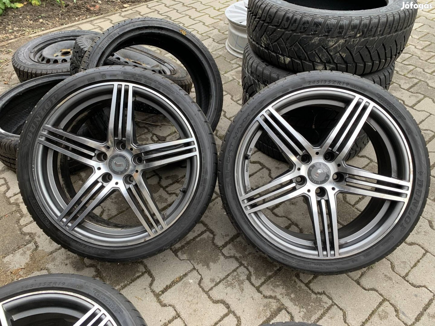 19 Bmw Vw Trabspirter T5 T6 Alufelni garnitura Nyarigumikkal! 5x120