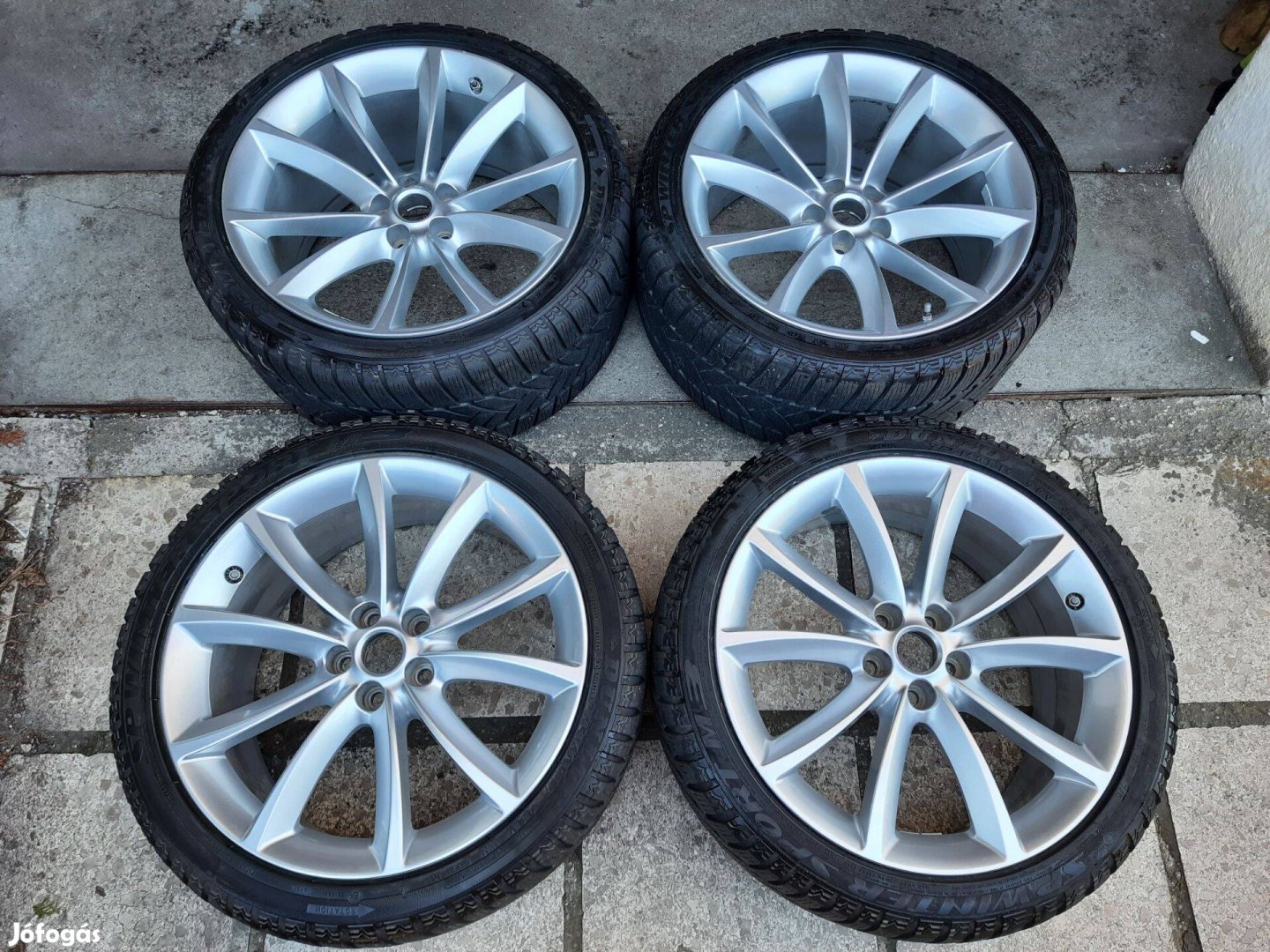 19" 5x108 gyári Jaguar XF kétszéles alufelni szenzorok gumik felni 19