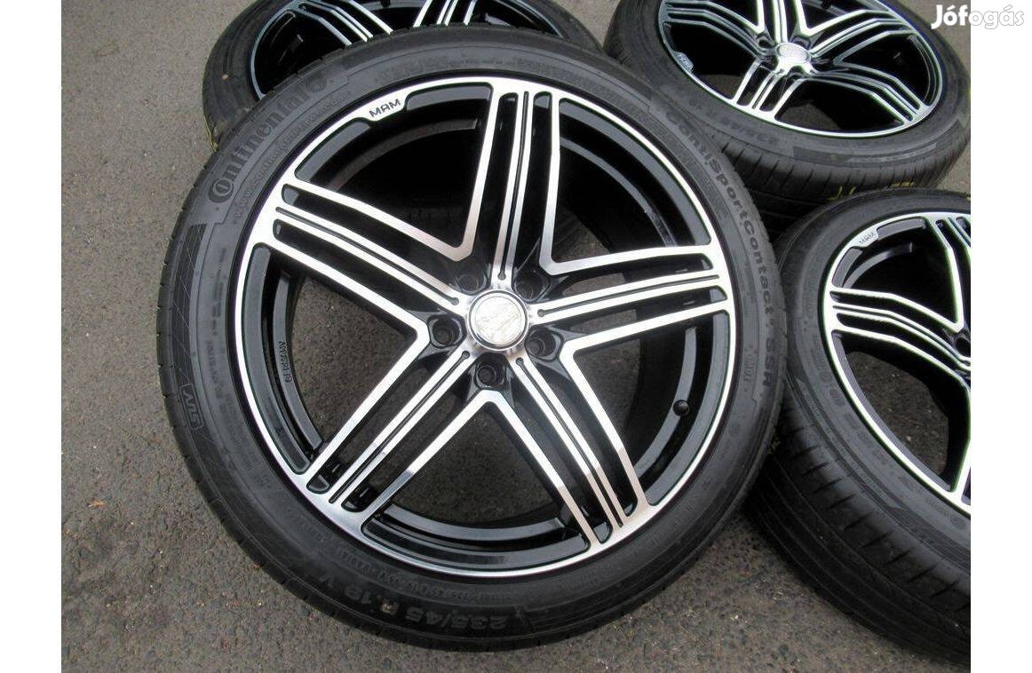 19" Mercedes alufelni 5x112 MAM felni 235/45R19 Continental nyárigumi