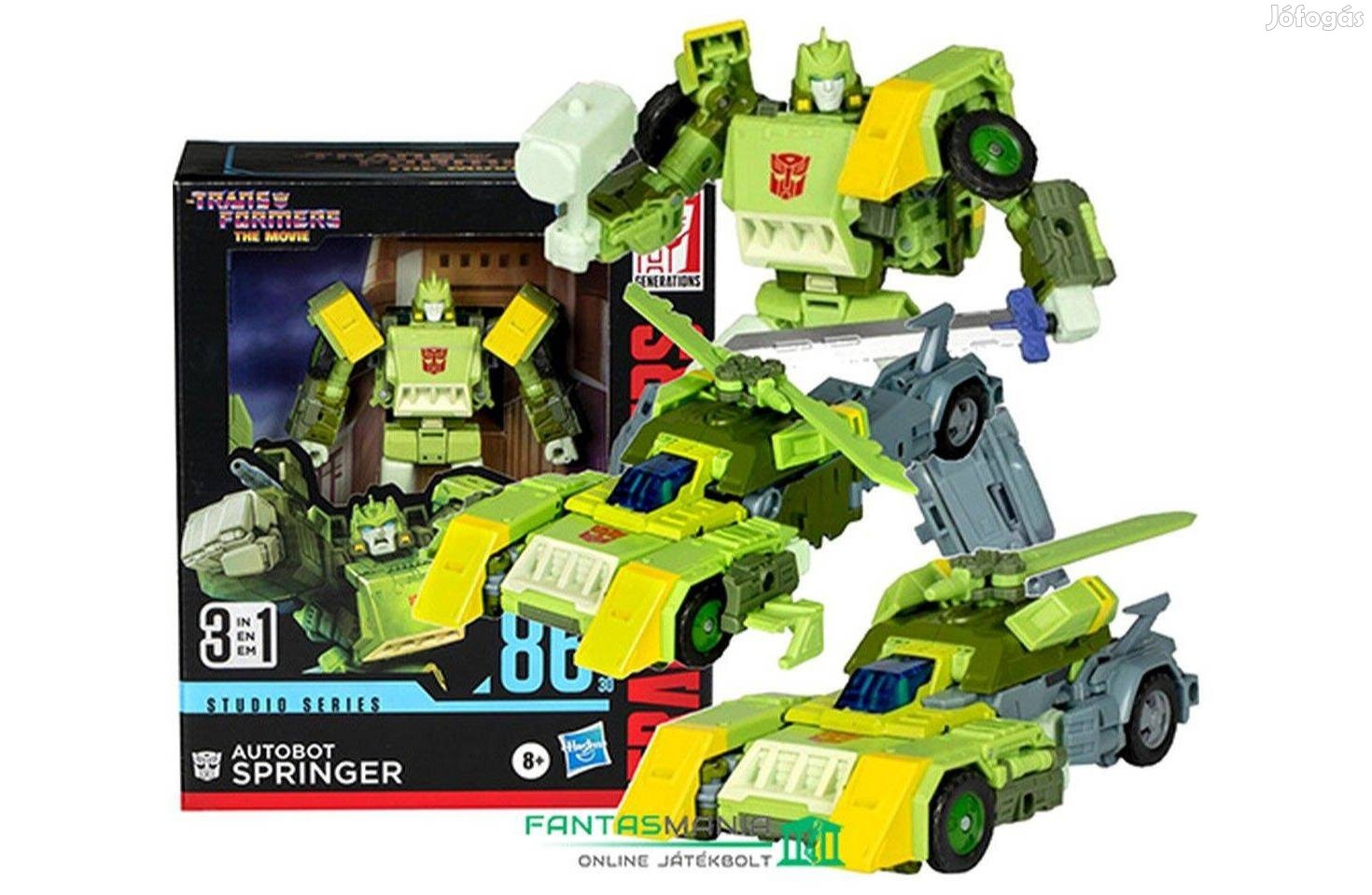 19 cm Transformers figura G1 Studio Series 86 Triple Changer Springer