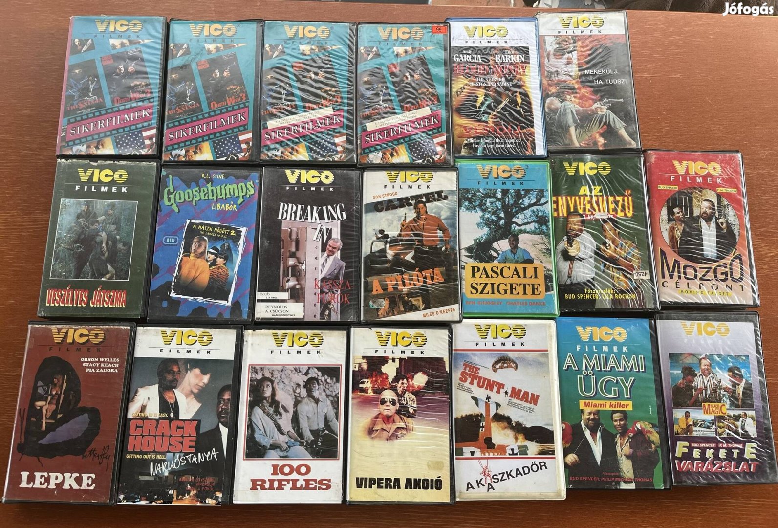 19 darabos vico vhs kazetta csomag.