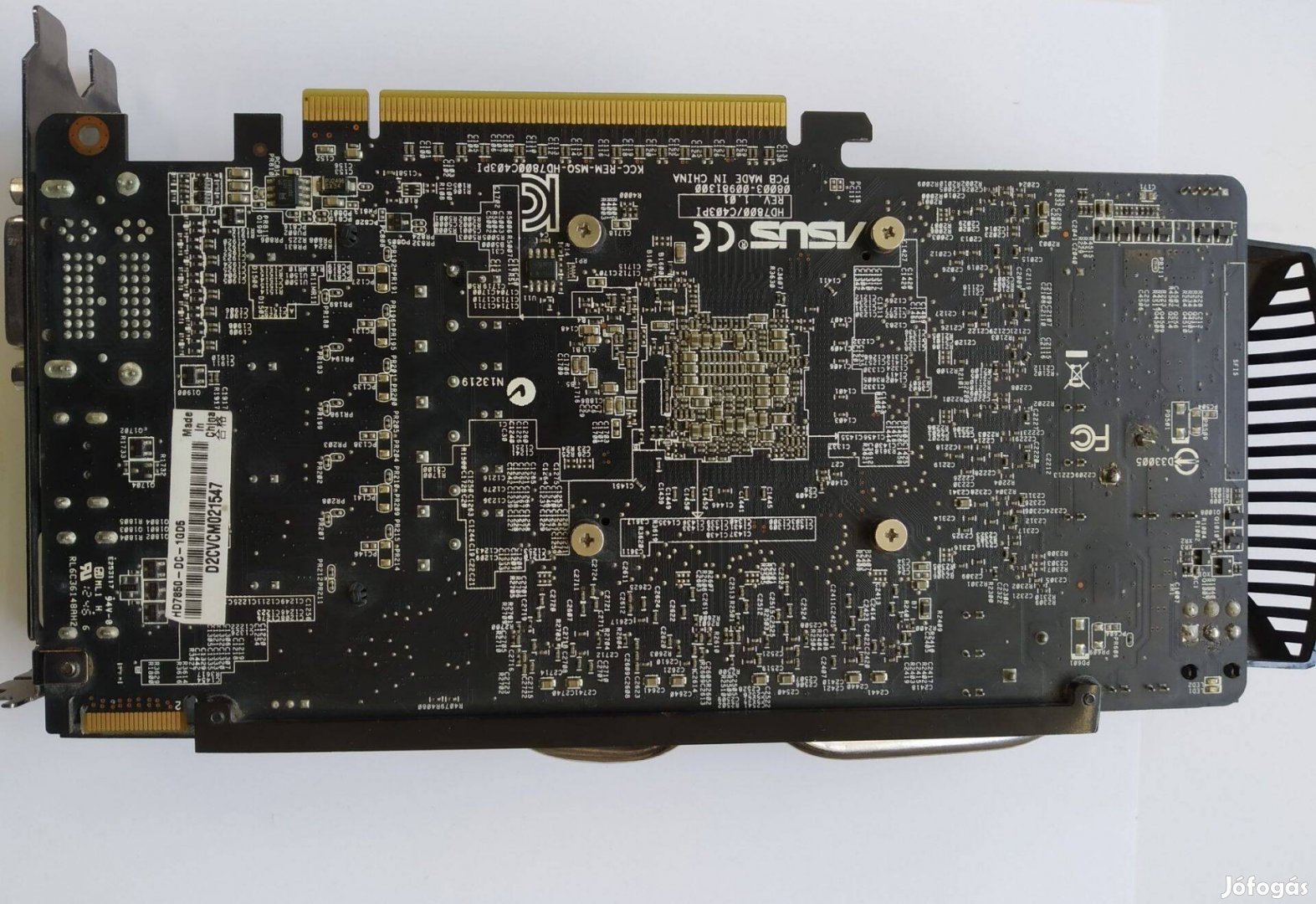 1GB Asus Radeon Gddr5 256bit DVI HDMI Displayport HD7850 Videókártya