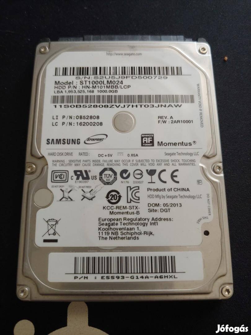 1TB Samsung Momentus laptop hdd