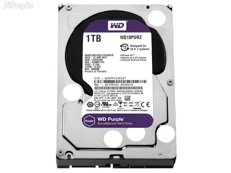 1TB WD10PURZ LILA 3.5" SATAIII 6Gb/S Winchester