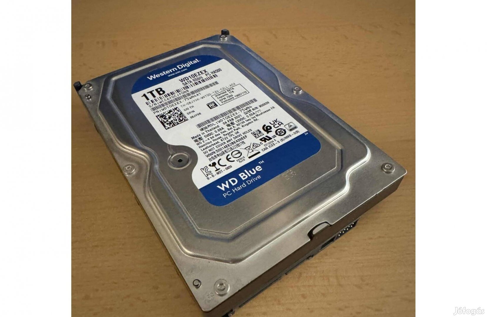 1TB Western Digital HDD, Merevlemez, háttértár, WD