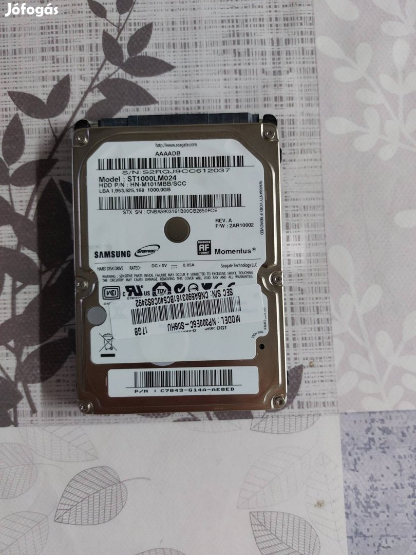 1Tb hdd merevlemez 