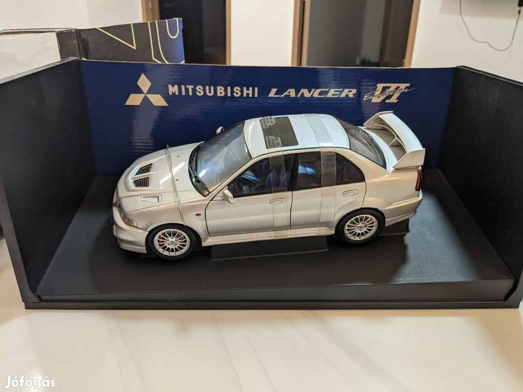 1:18 Autoart Mitsubishi Lancer Evolution VI Evo 6 ezüst színben