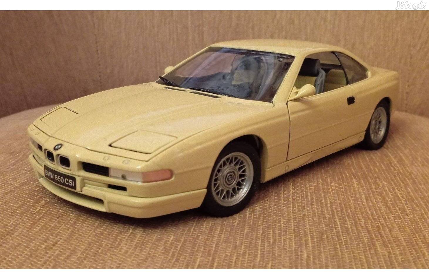 1:18 BMW 850Csi dakarsárga, mindene nyitható fém autó modell