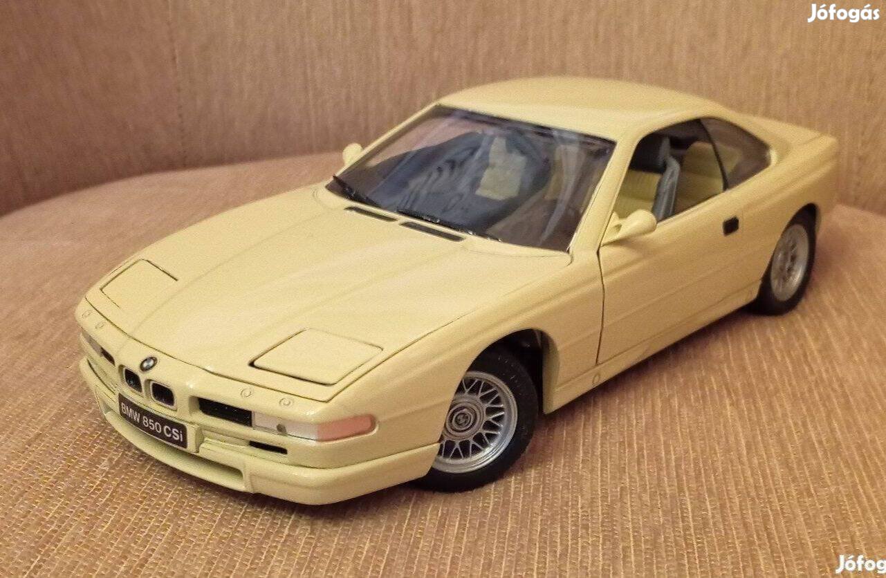 1:18 BMW 850Csi dakarsárga, mindene nyitható fém autó modell