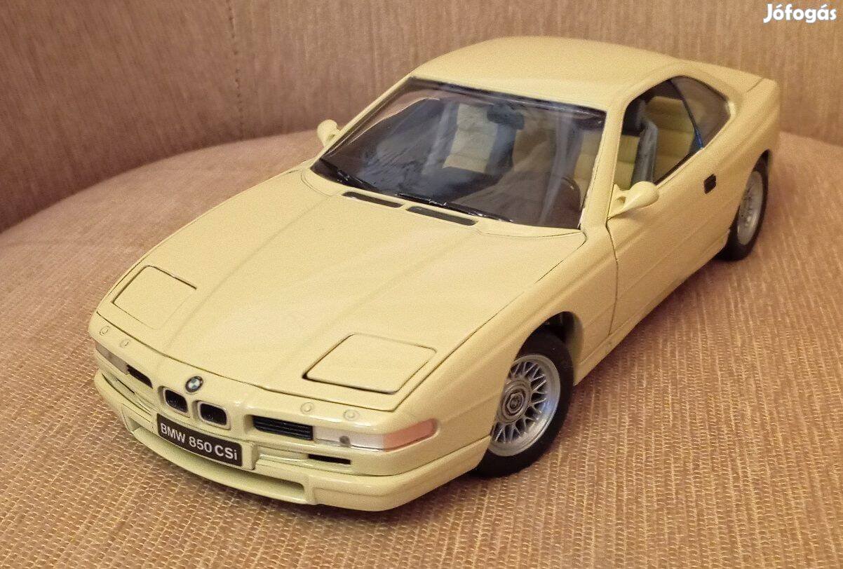 1:18 BMW 850Csi dakarsárga fém mindene nyitható auto modell