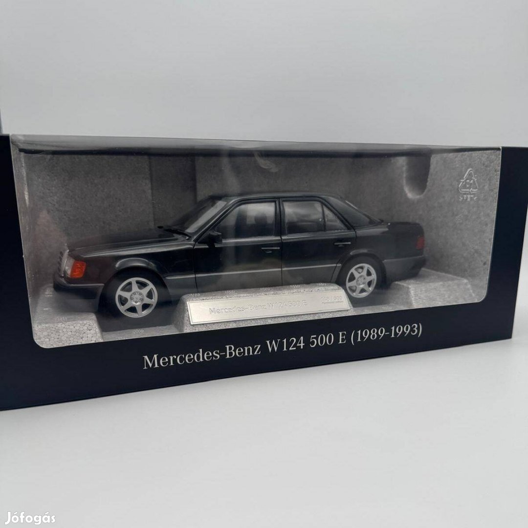 1:18 Mercedes 500 E limitált, plaketten egyedileg sorszámozott 500 db