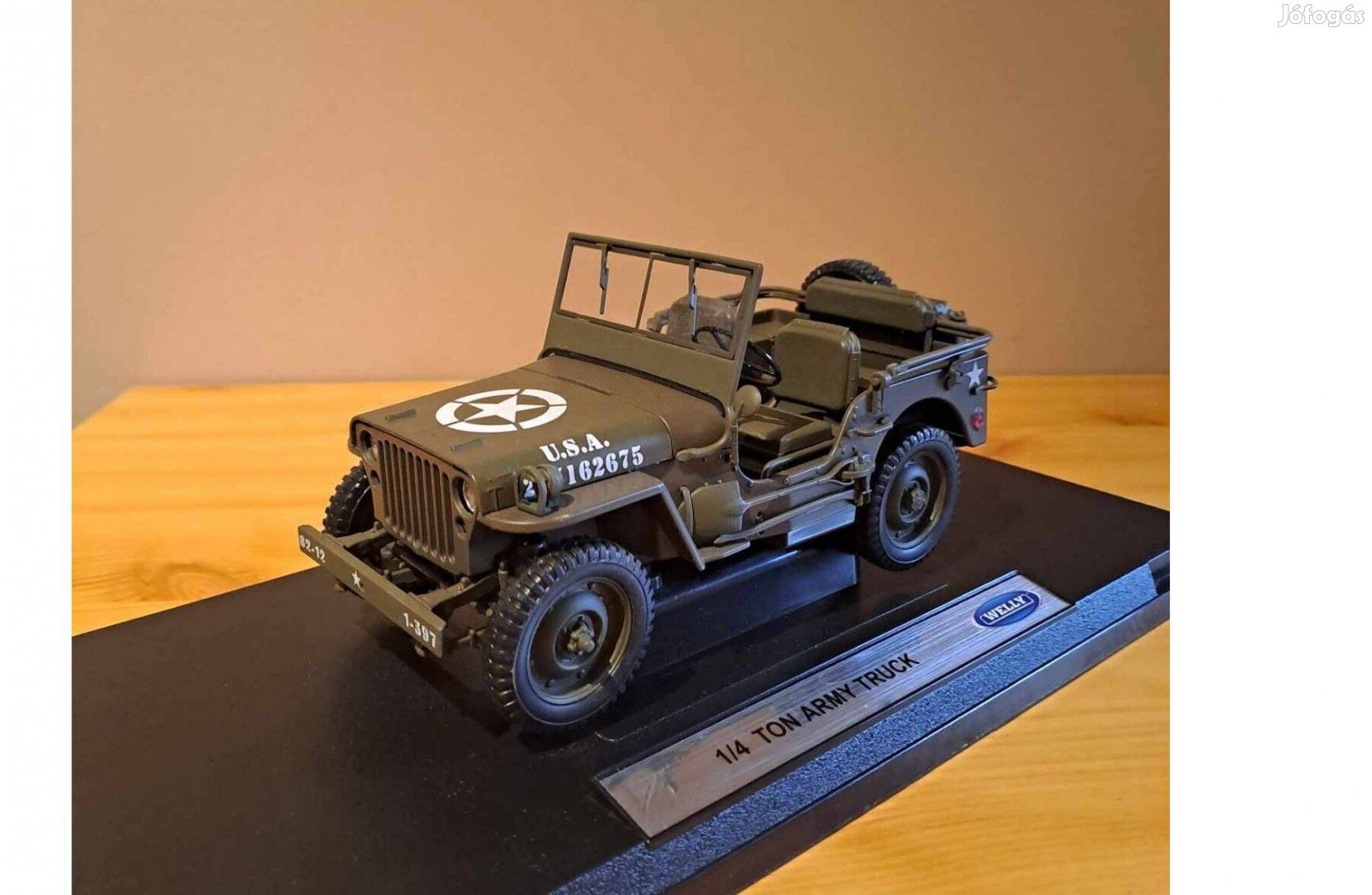 1:18 Welly Jeep Willys katonai modell