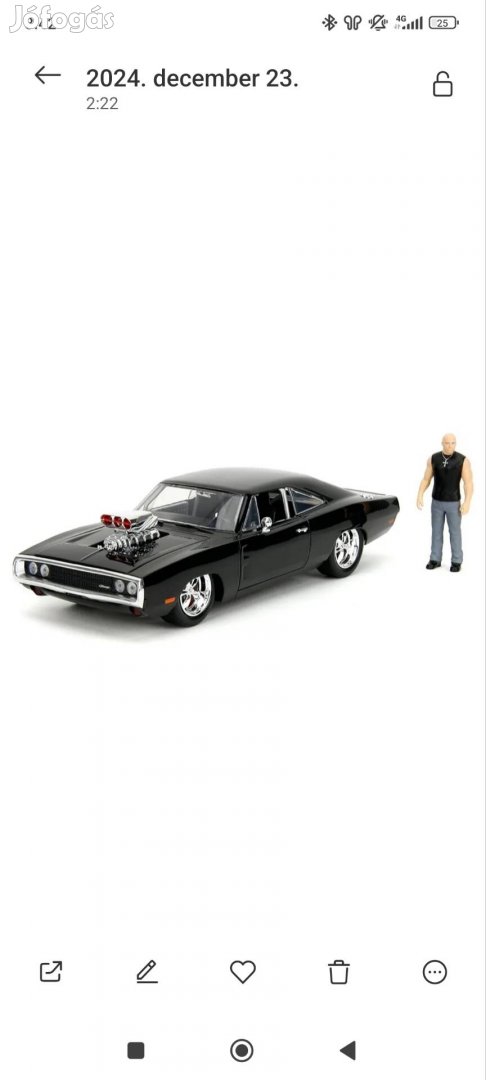 1:24 Jada toys Dodge charger fast and furios.