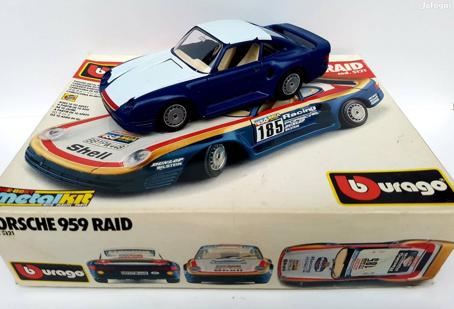 1/24 Porsche 959 Raid Burago kiadású autómodell 