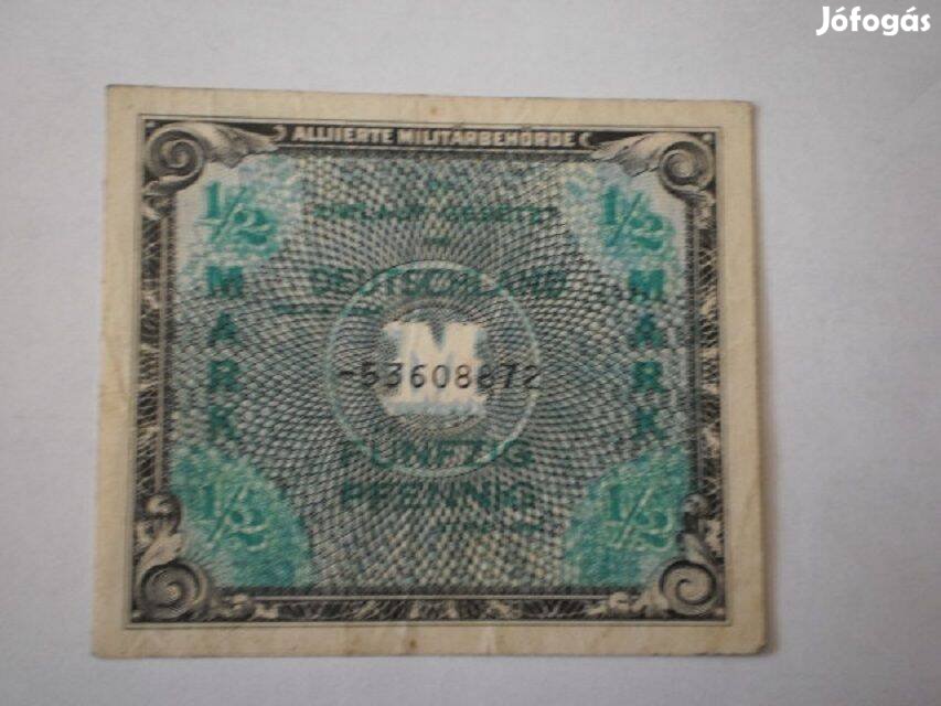 1/2 Mark Fünfzig Pfennig papírpénz 1944 eladó