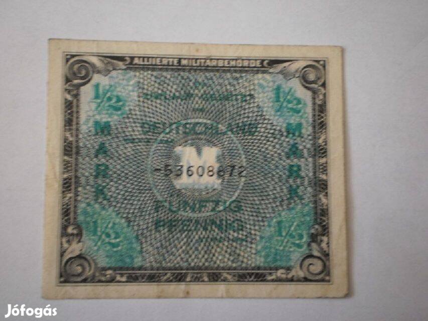 1/2 Mark Fünfzig Pfennig papírpénz 1944 eladó jó állapotban