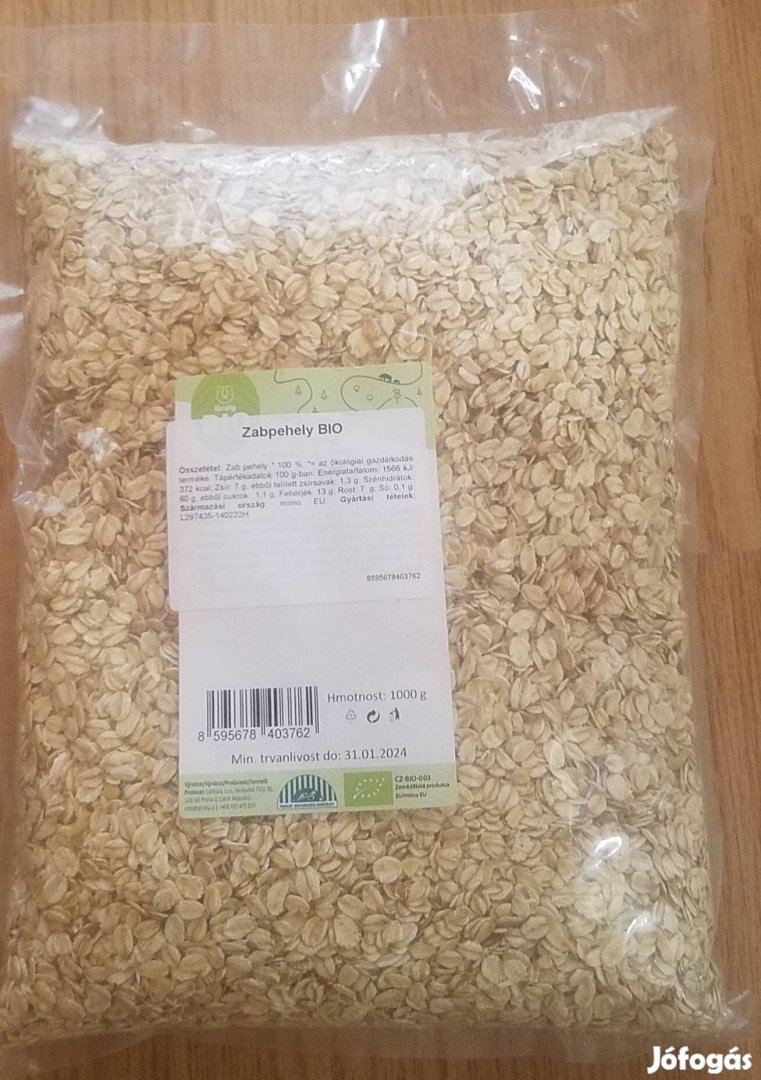 1/2 kg bio gluténmentes zabpehelyből liszt