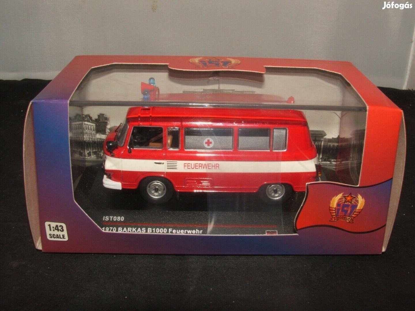 1:43 -IST- 080 Barkas B1000 Feuerwehr 1970 , tűzoltó kisbusz