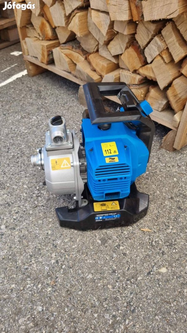 1,45 kW teljesítményű motorral 1colos benzines vízszivattyú,