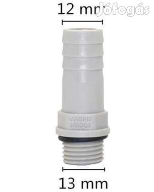 1/4"-os Menetes Csőcsatlakozó 12mm-es csőátmérővel  (2257)