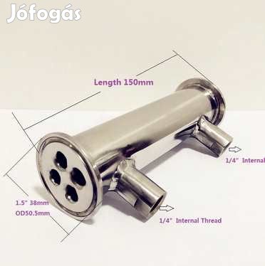 1,5"-os Rozsdamentes Acél Deflegmátor (3544)