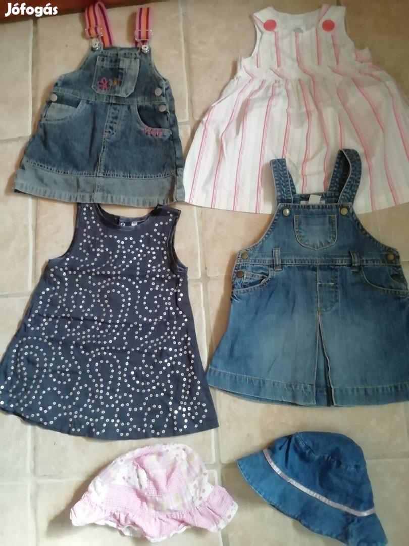 1,5 évesre lányka nyári ruha csomag 22 darabos, márkás 