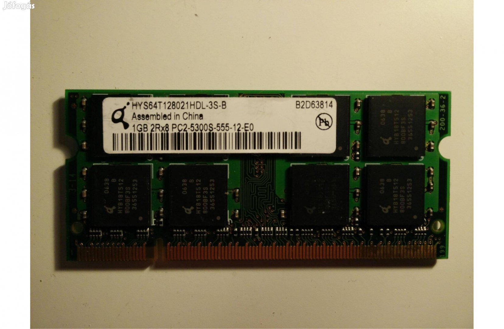 1 GB 667 MHz PC2-5300S DDR2 tesztelt laptop memória