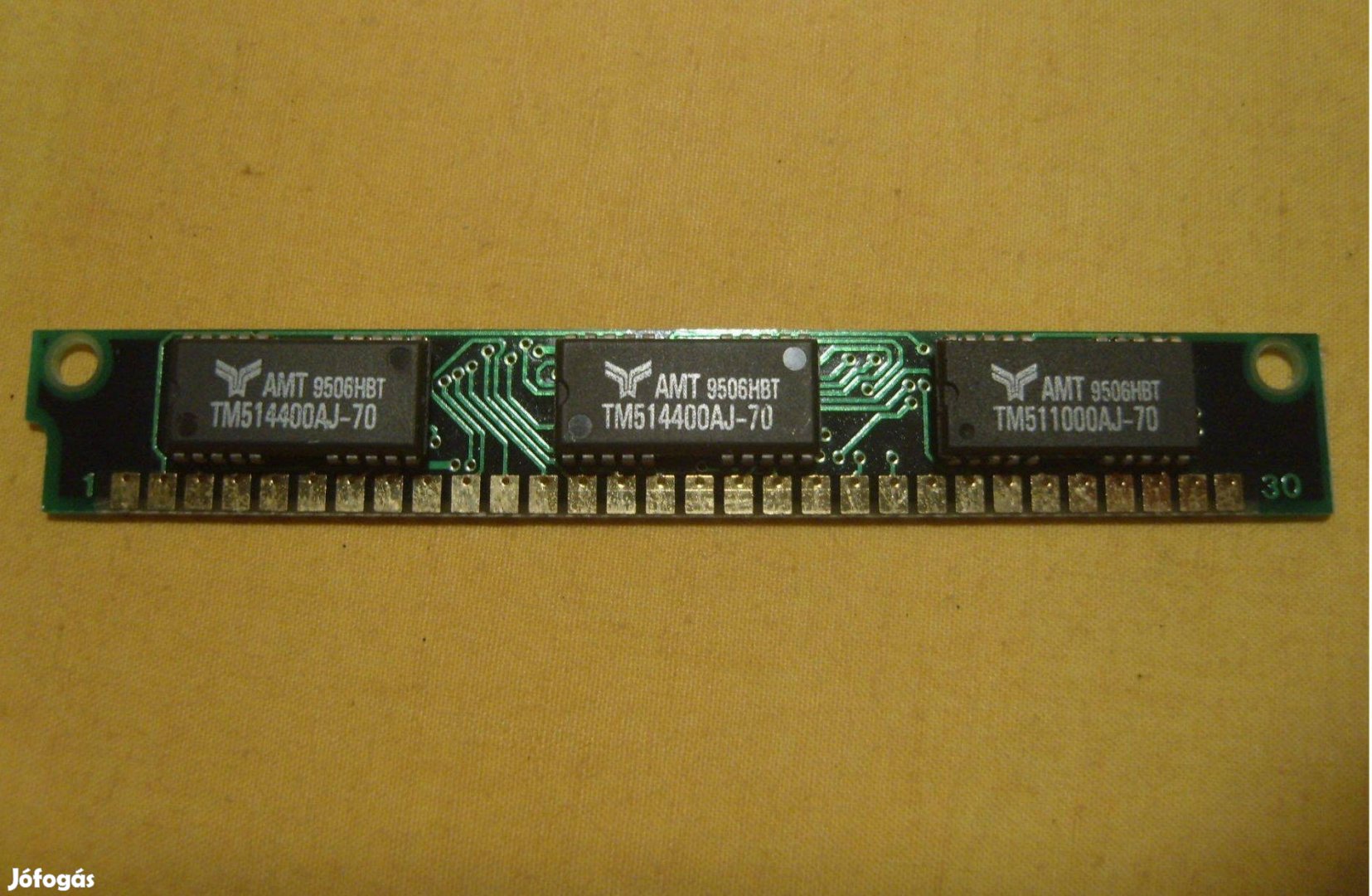 1 MB SIMM RAM, 30 pin, vintage desktop memória, tesztelt