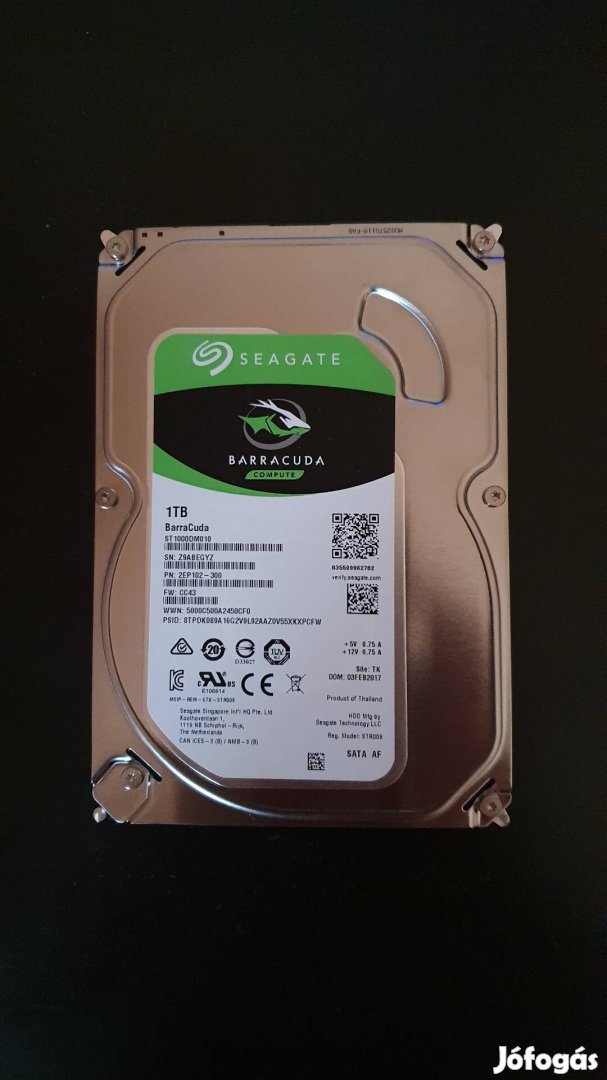 1 TB Seagate belső merevlemez olcsón!