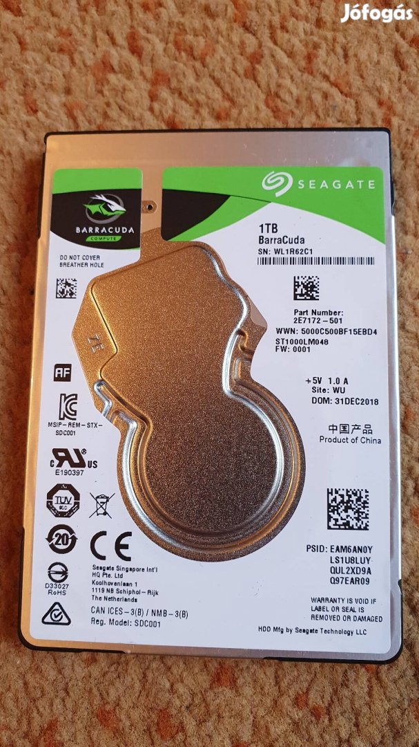 1 TB Seagate külső merevlemez olcsón!