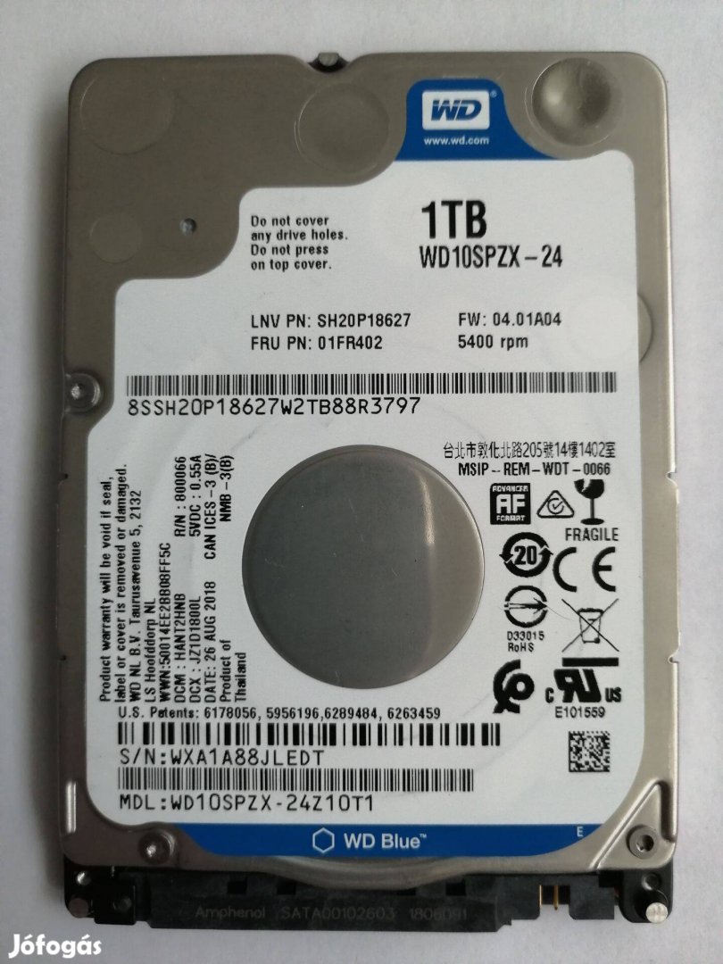 1 TB WD merevlemez