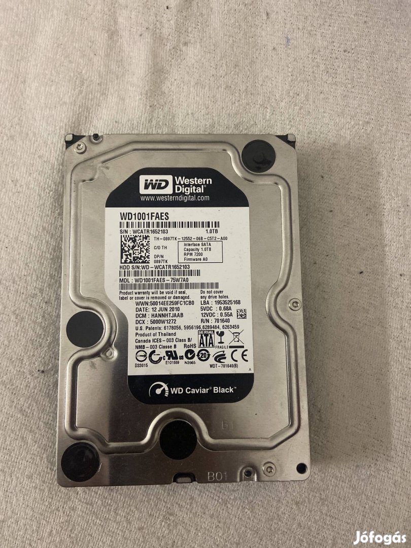 1 TB Western Digital Caviar Black HDD