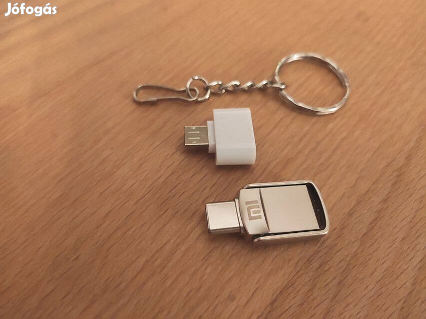 1 TB extra mini pendrive USB+USB Typec, telefon, laptop, pc, autórádió