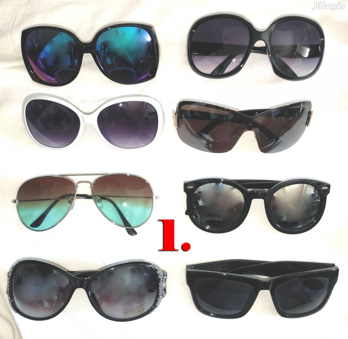 1. Új női napszemüveg csomag - 8 darab 1 áráért